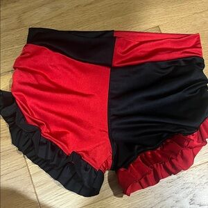 Small Harley Quinn Black and Red Shorts